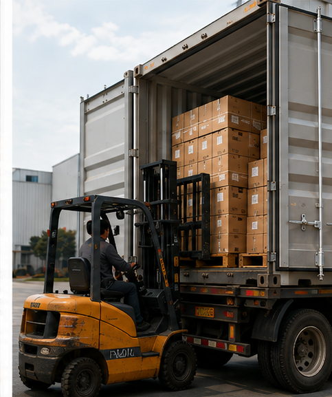 Export packing and loading for commercial furniture