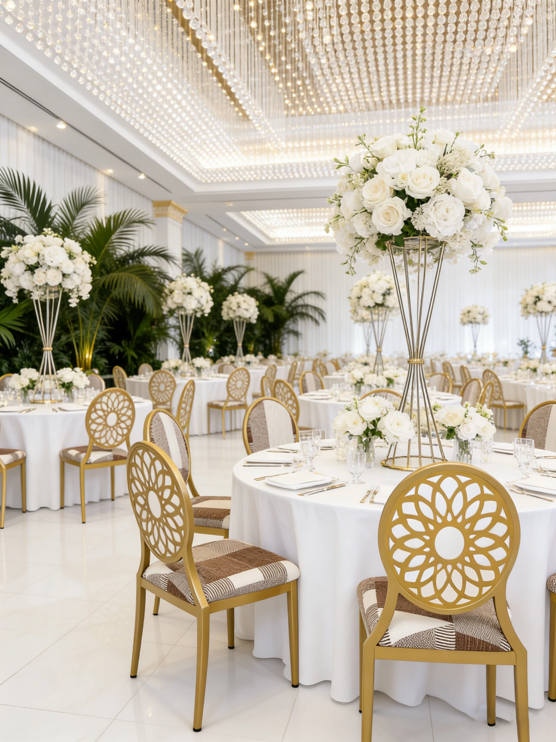 Round-Back Metal-Frame Banquet Chair application scene