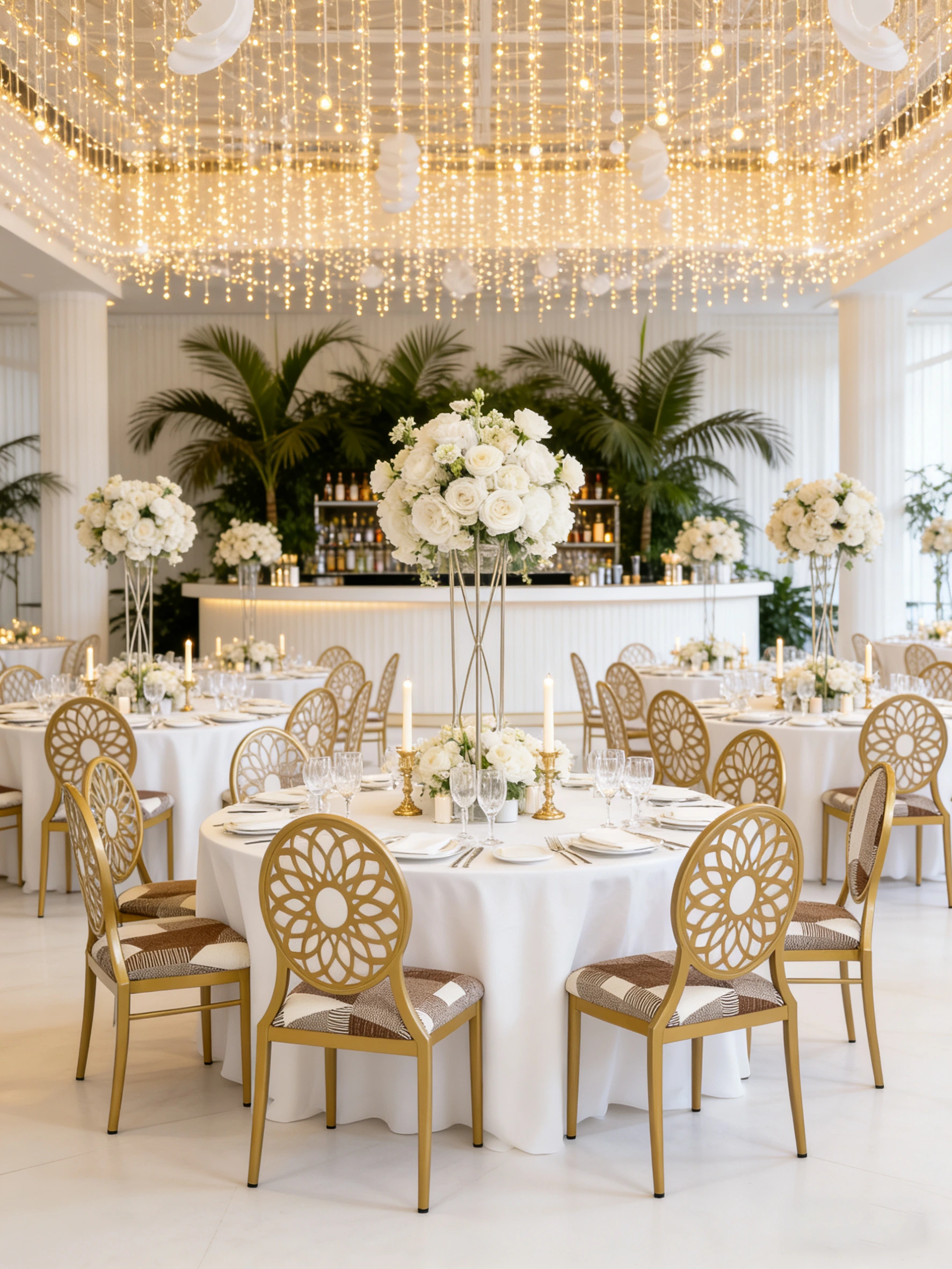 Round-Back Metal-Frame Banquet Chair application scene
