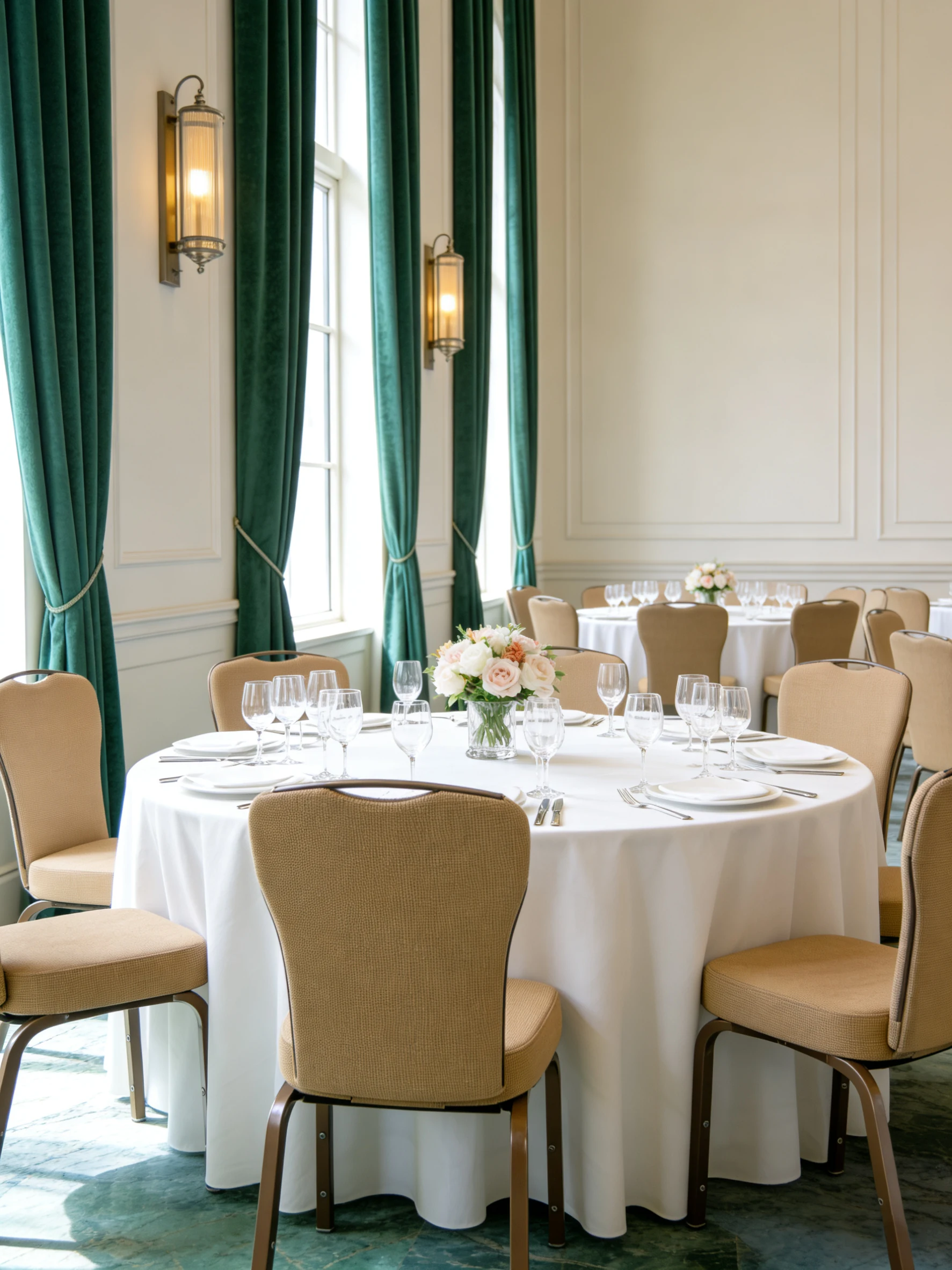 Hotel Banquet Chair with Upholstered Curved-Back Details for Ballrooms and Banquet Halls application scene