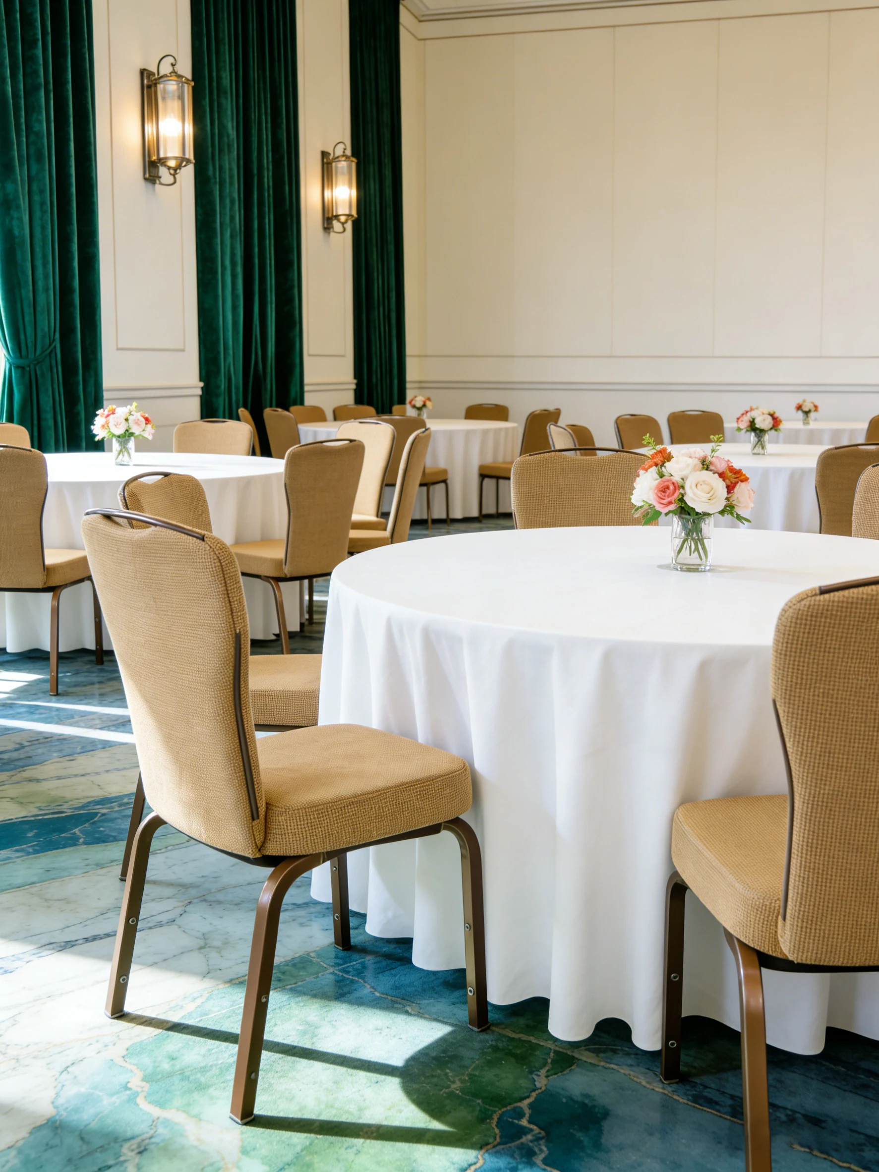 Hotel Banquet Chair with Upholstered Curved-Back Details for Ballrooms and Banquet Halls application scene