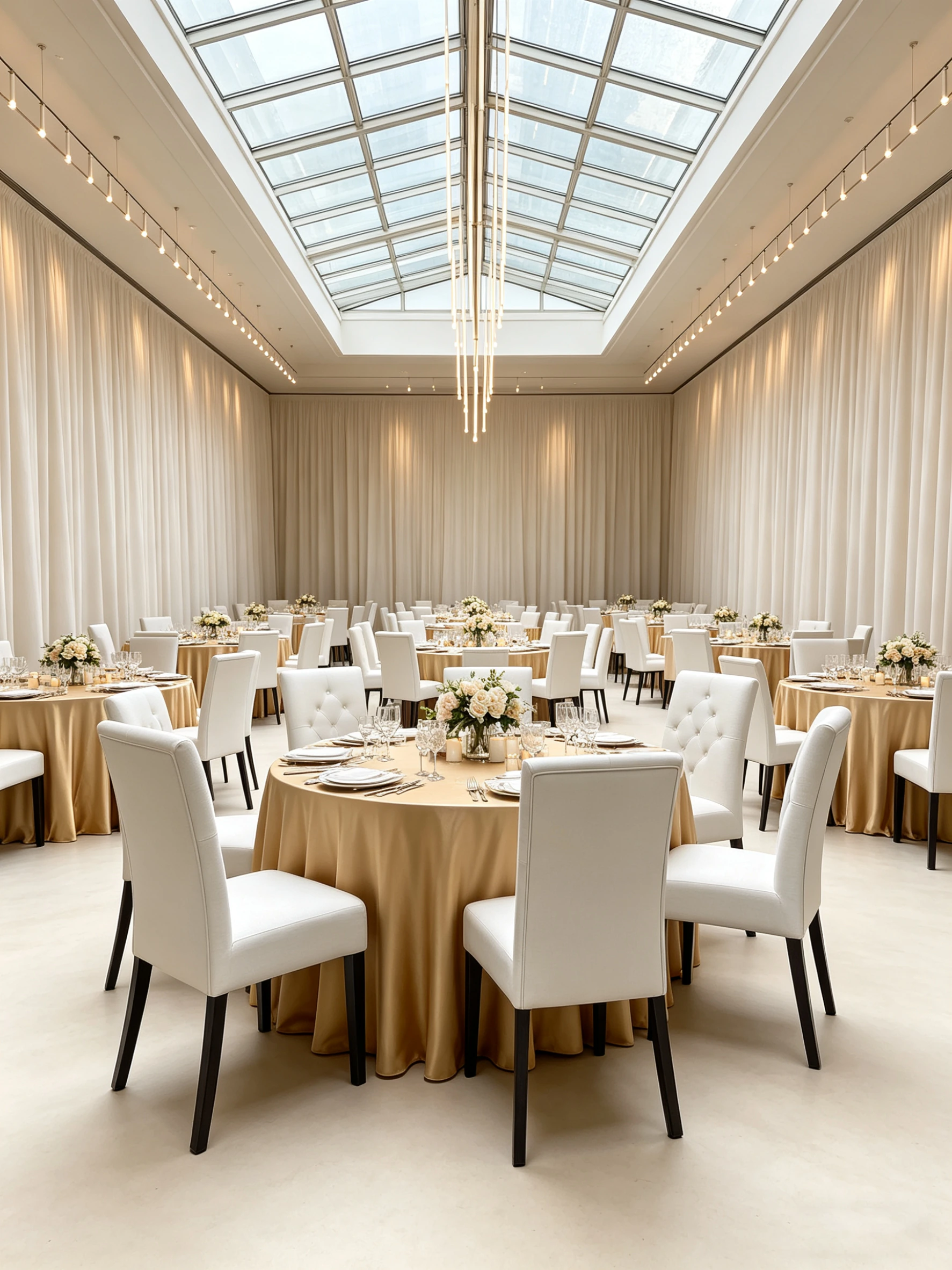 Button-Tufted Wood-Look Metal Banquet Chair application scene