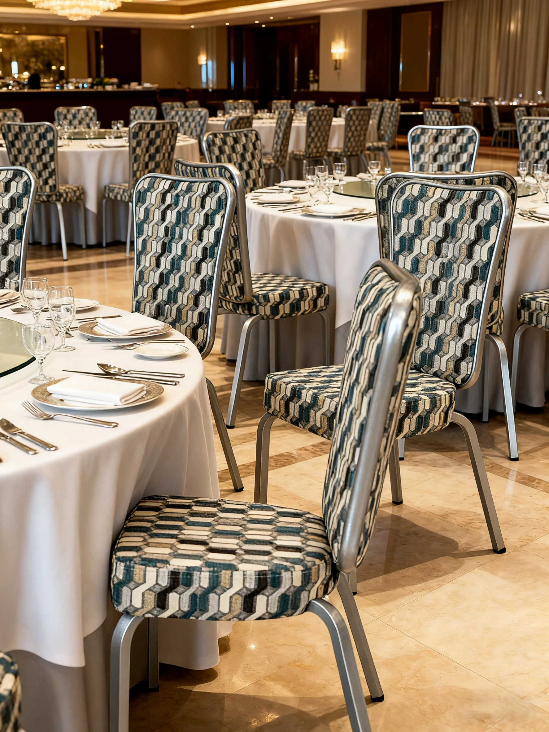 Aluminum Banquet Chair for Hotels and Conferences application scene