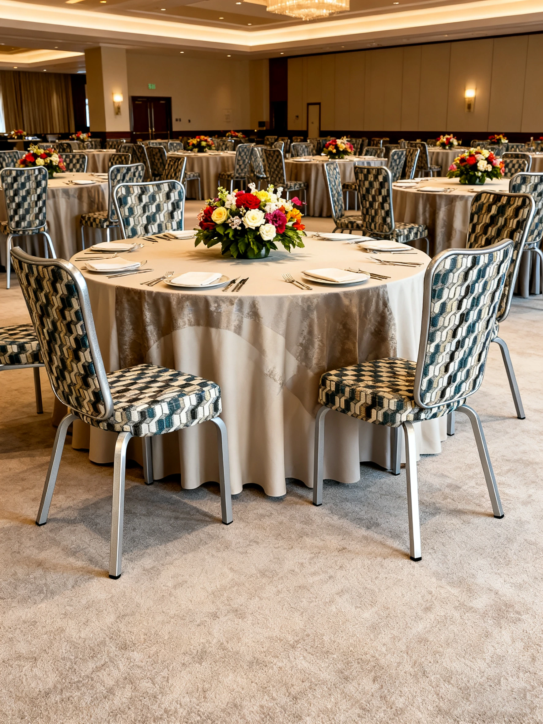 Aluminum Banquet Chair for Hotels and Conferences application scene