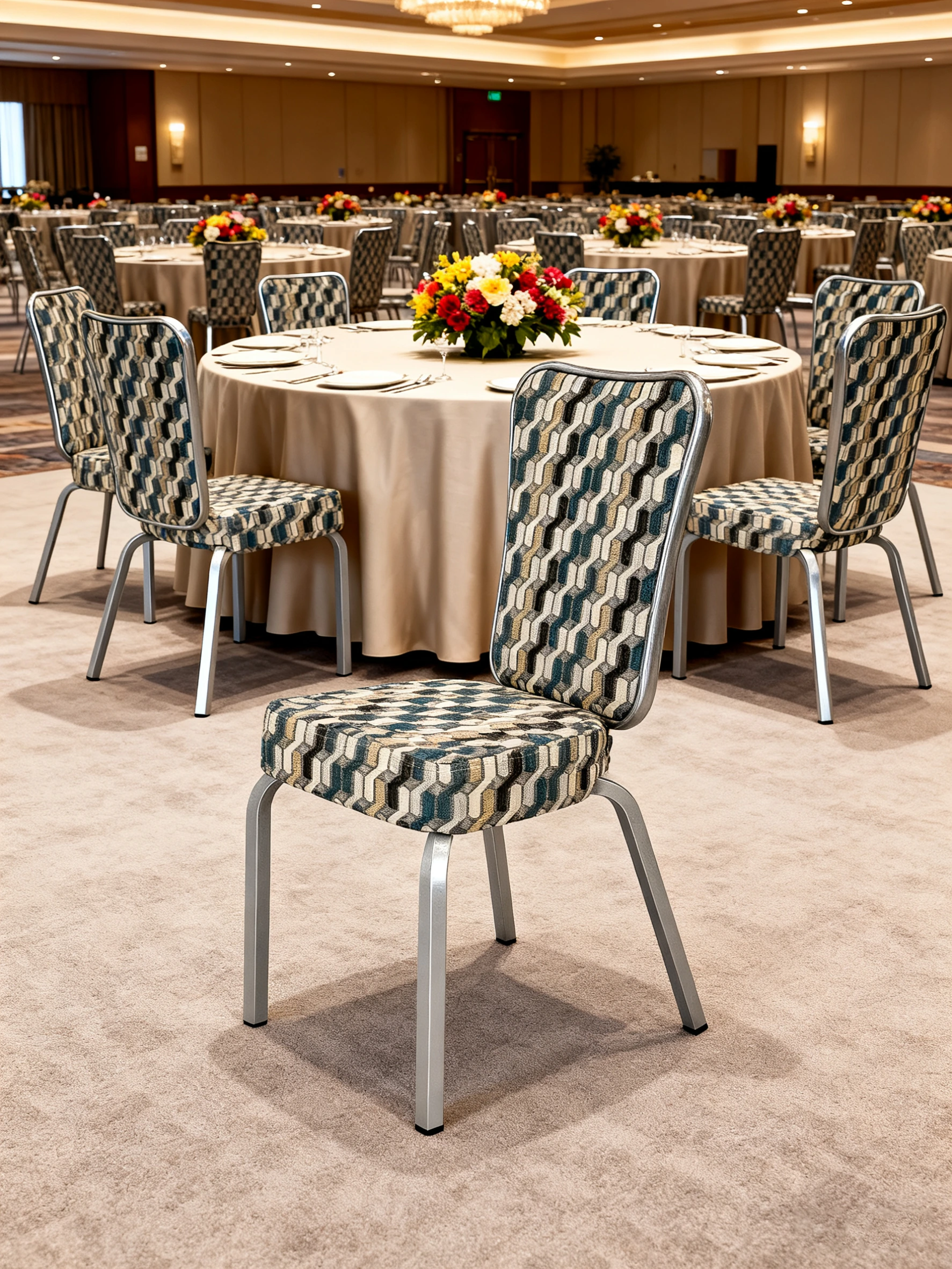 Aluminum Banquet Chair for Hotels and Conferences application scene
