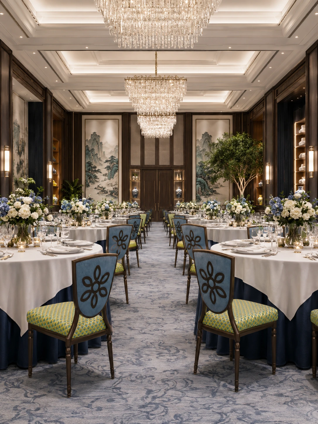 Metal-Leg Upholstered Banquet Chair for Ballrooms application scene