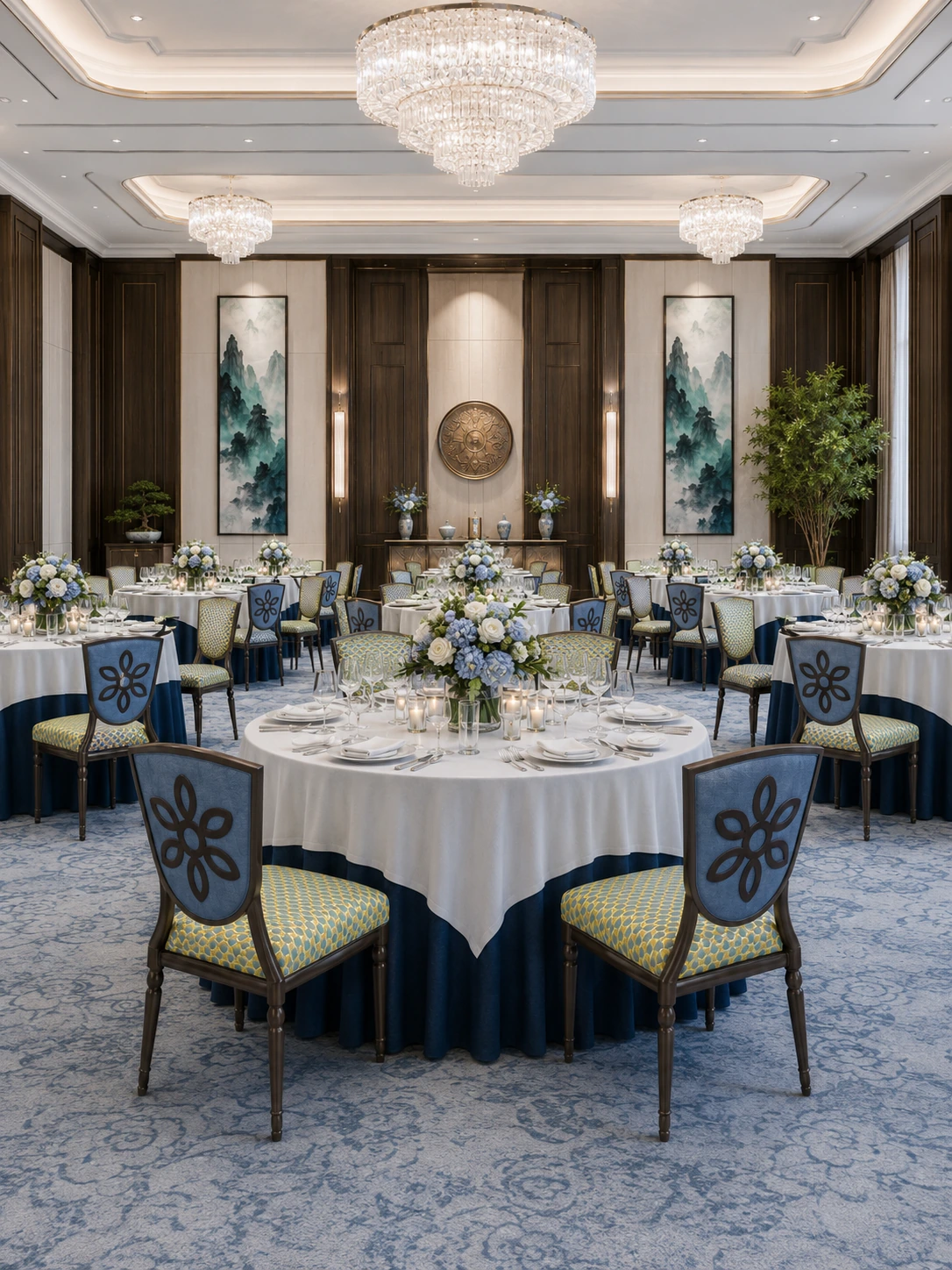 Metal-Leg Upholstered Banquet Chair for Ballrooms application scene