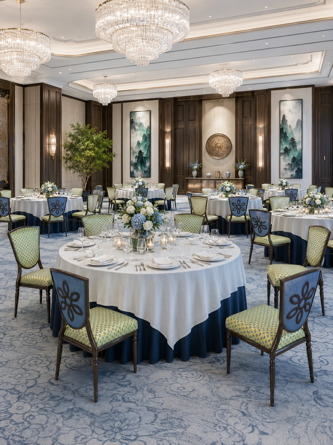 Metal-Leg Upholstered Banquet Chair for Ballrooms application scene