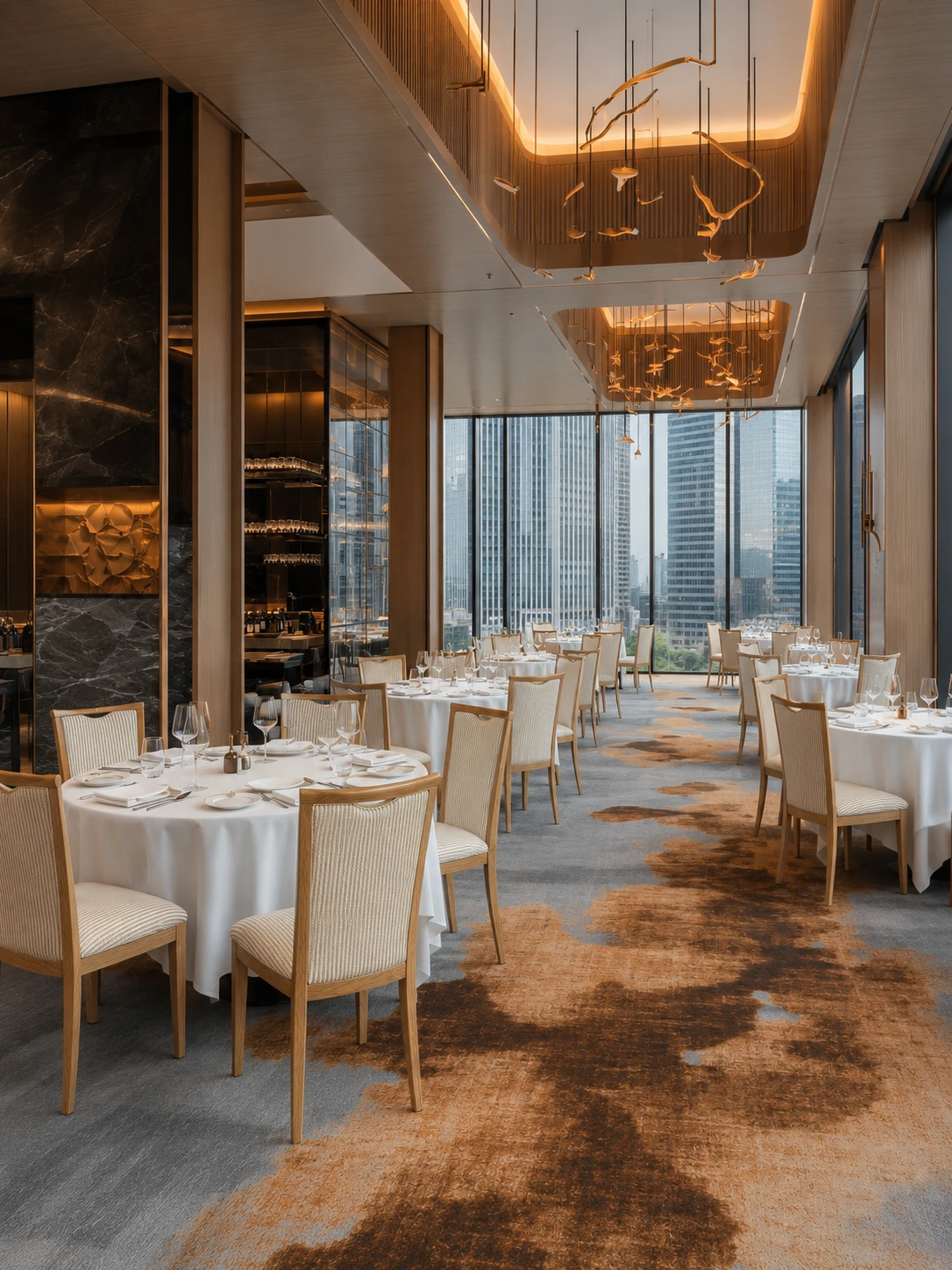 Wood-Look Metal Banquet Chair for Resorts application scene