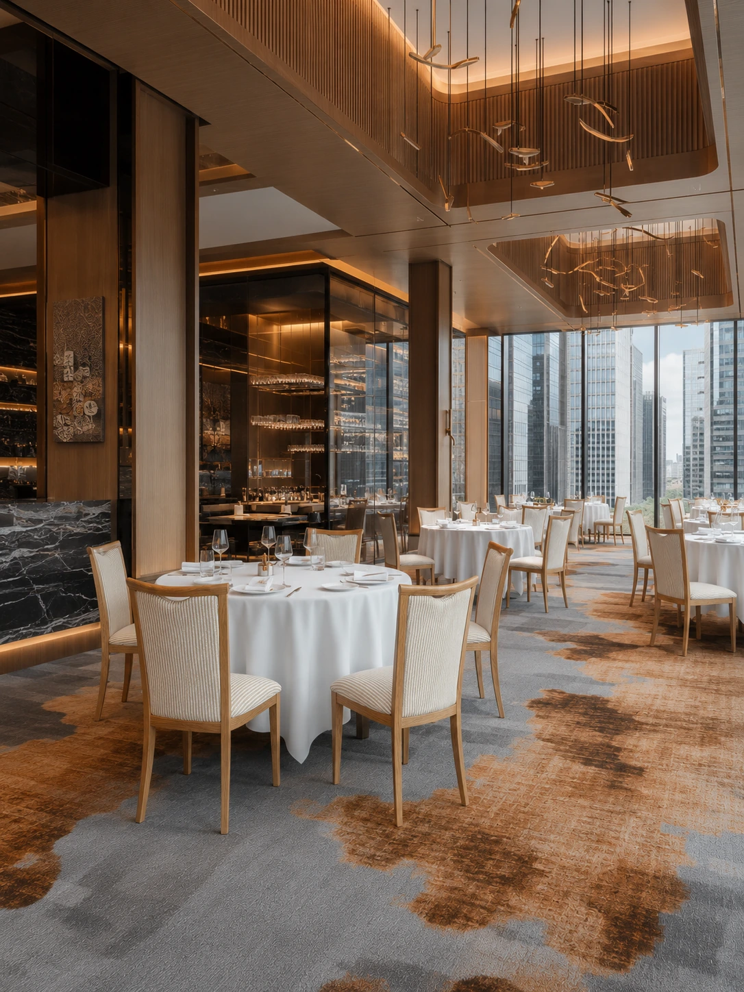 Wood-Look Metal Banquet Chair for Resorts application scene