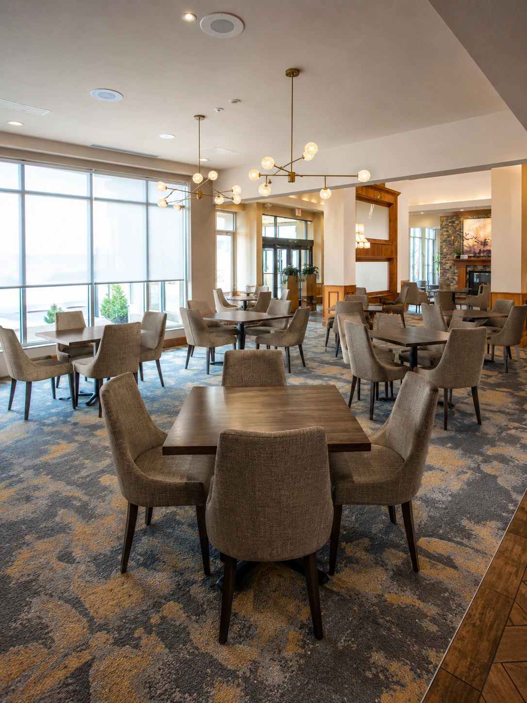 Upholstered Hotel Dining Armchair application scene