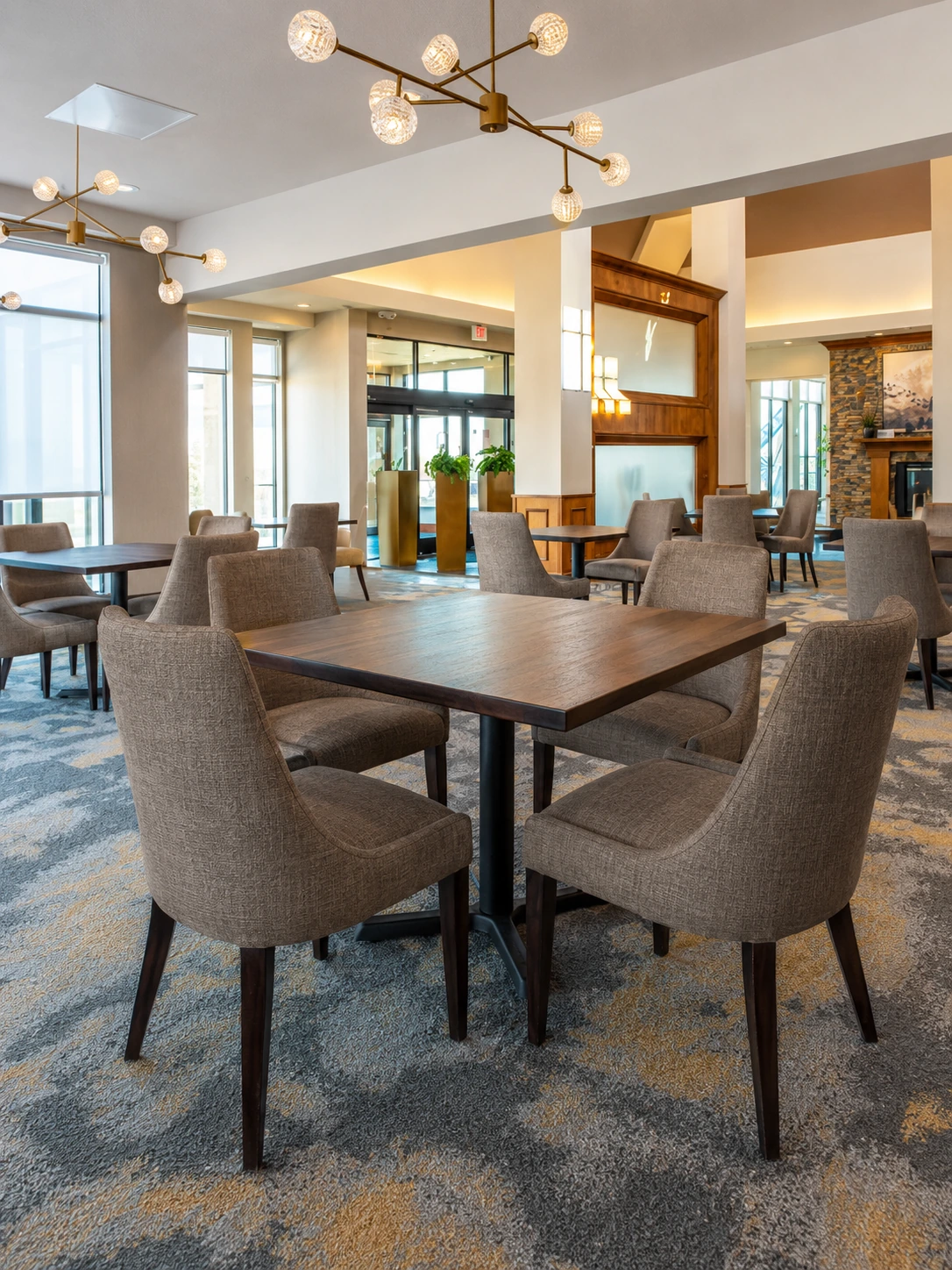 Upholstered Hotel Dining Armchair application scene