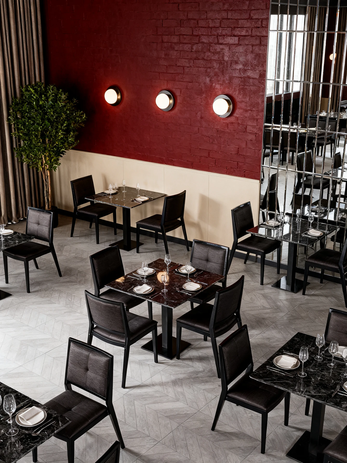 Stackable Wood-Look Metal Commercial Restaurant Chair for Cafes application scene