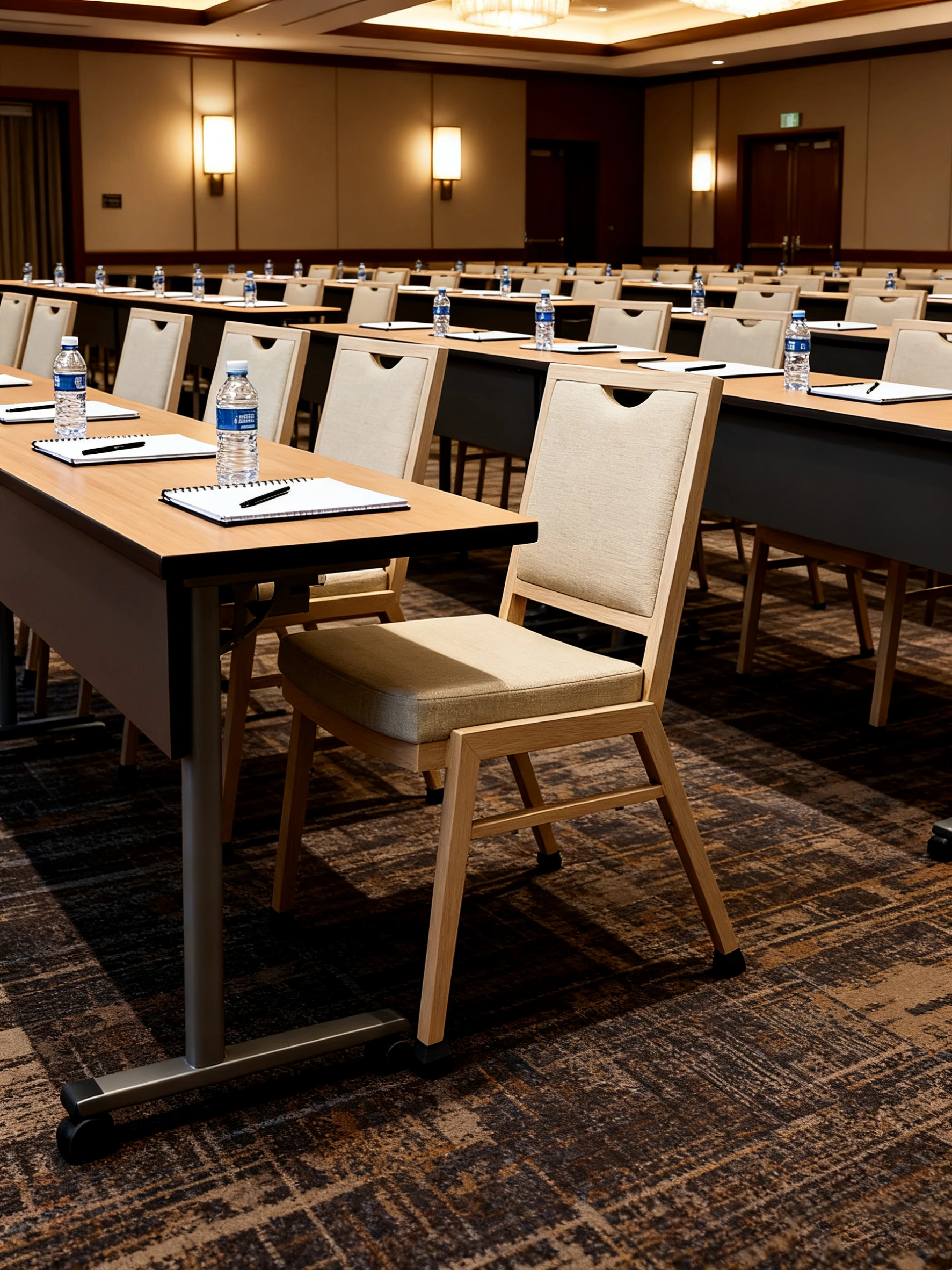 Stackable Wood-Look Metal Commercial Restaurant Chair for Contract Dining application scene