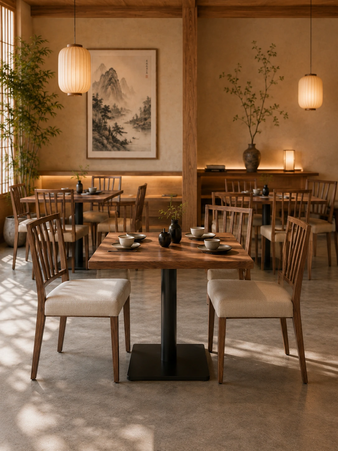 Vertical Open-Back Open-Back Commercial Restaurant Chair application scene