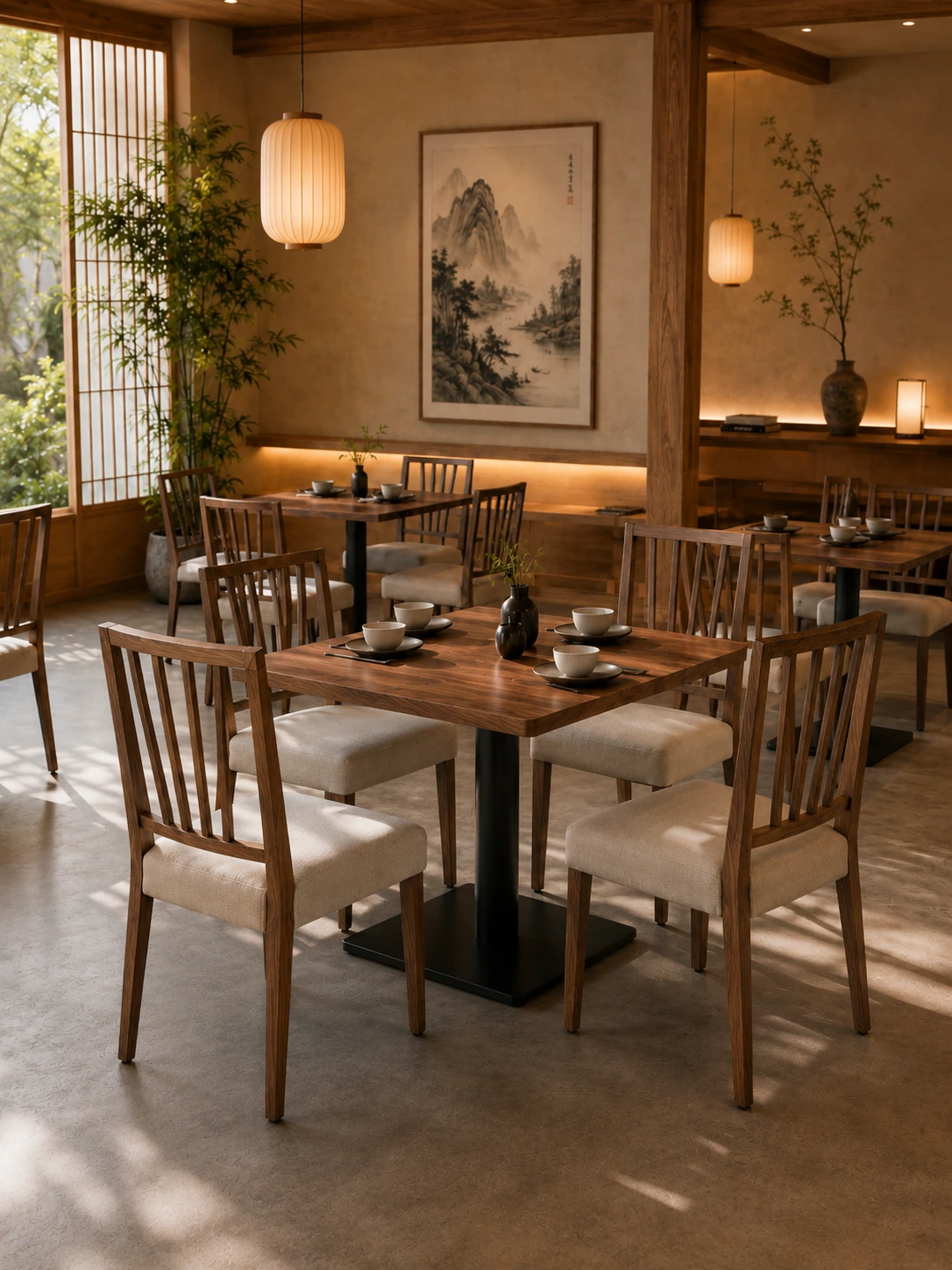 Vertical Open-Back Open-Back Commercial Restaurant Chair application scene