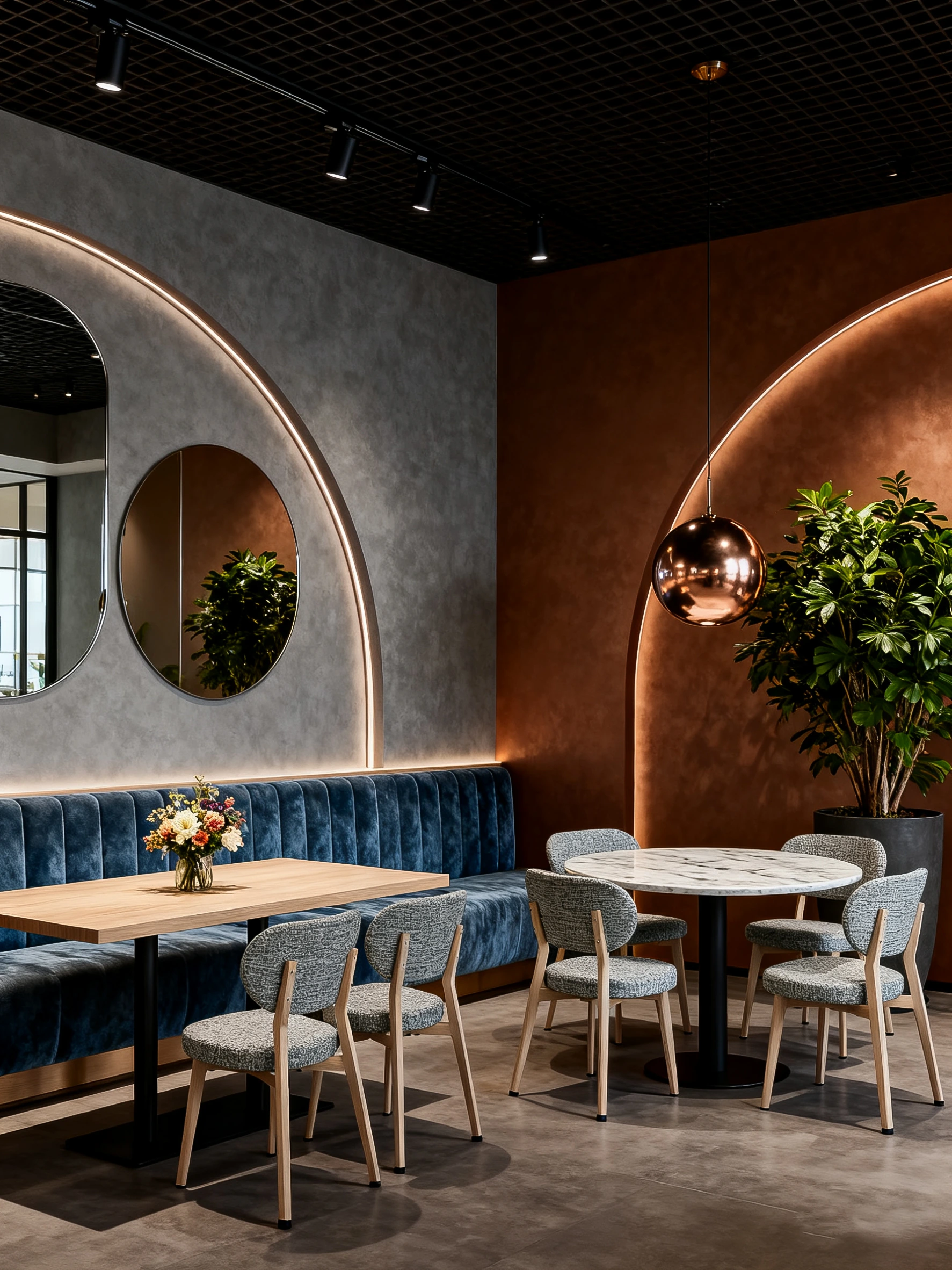 Wood-Look Metal Commercial Restaurant Chair for Cafes application scene