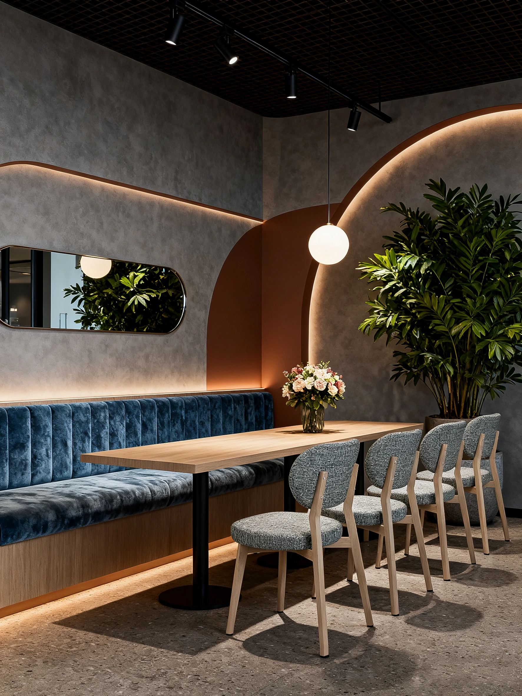 Wood-Look Metal Commercial Restaurant Chair for Cafes application scene