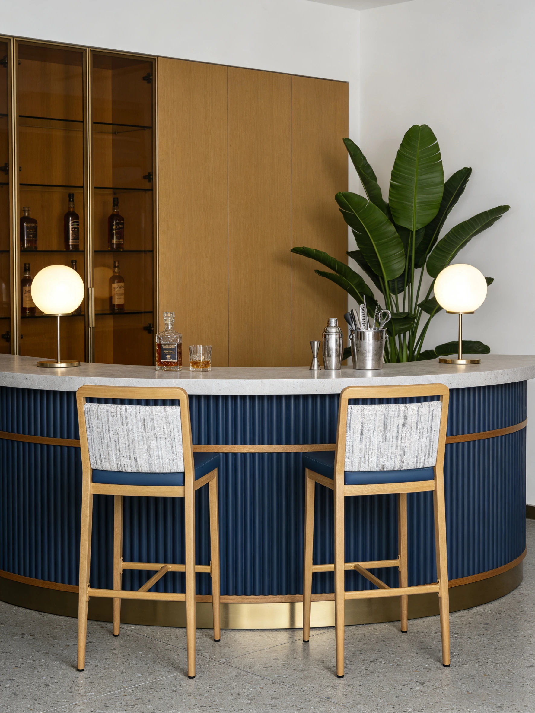 Wood-Look Metal Commercial Barstool application scene