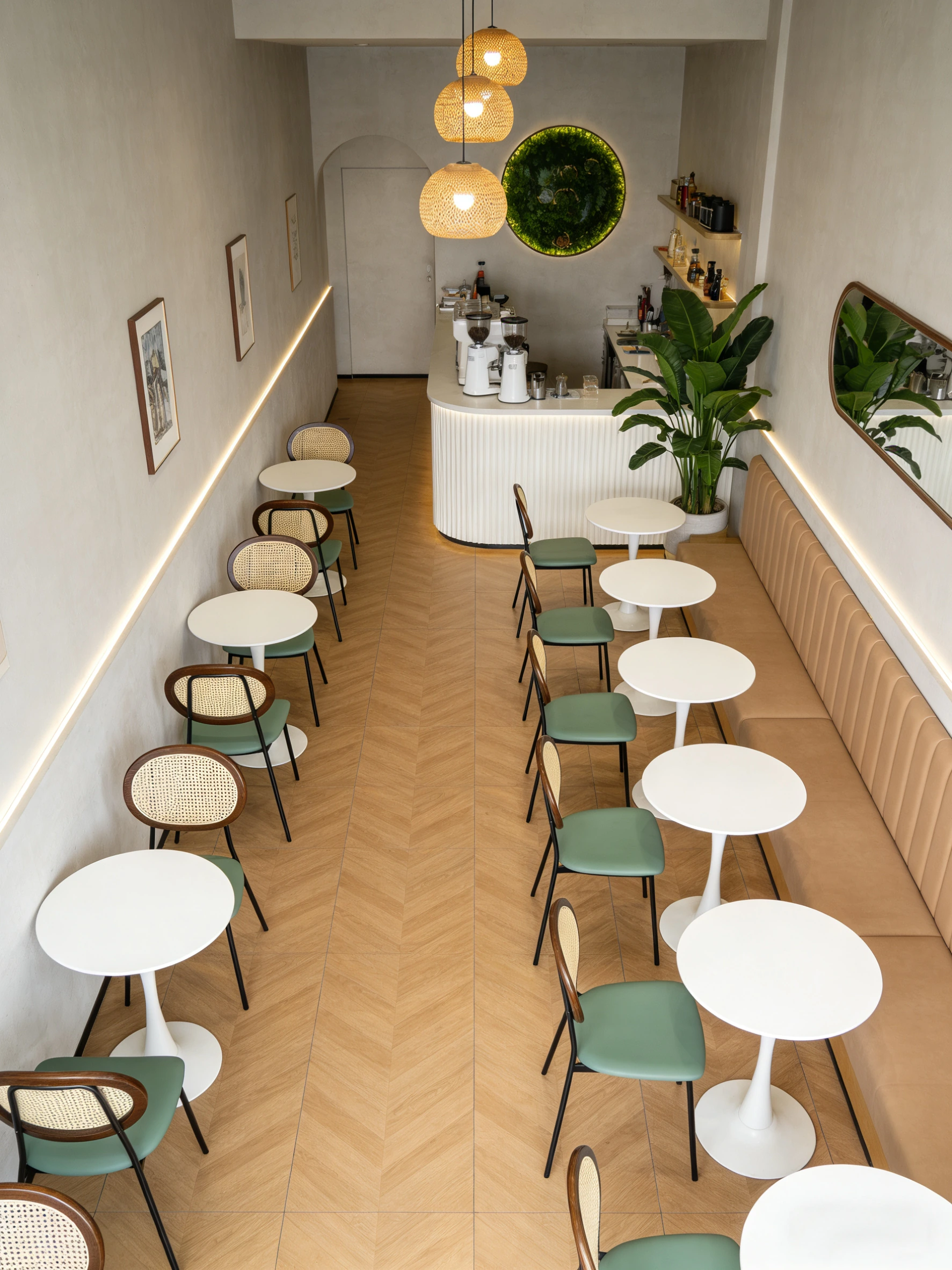 Cane-Back Commercial Restaurant Chair for Cafes application scene