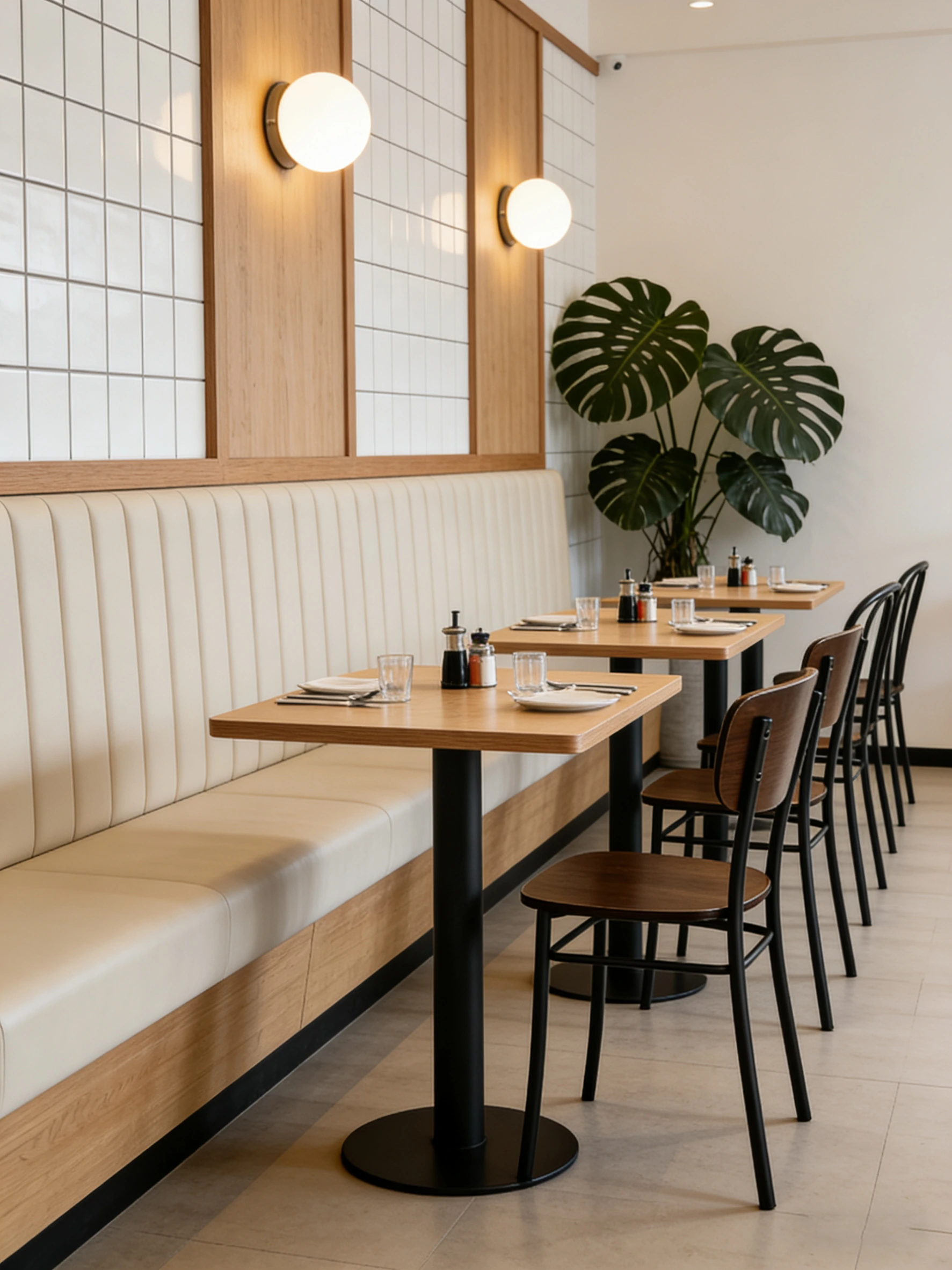 Wood-Look Metal Wood-Grain Metal Commercial Restaurant Chair application scene