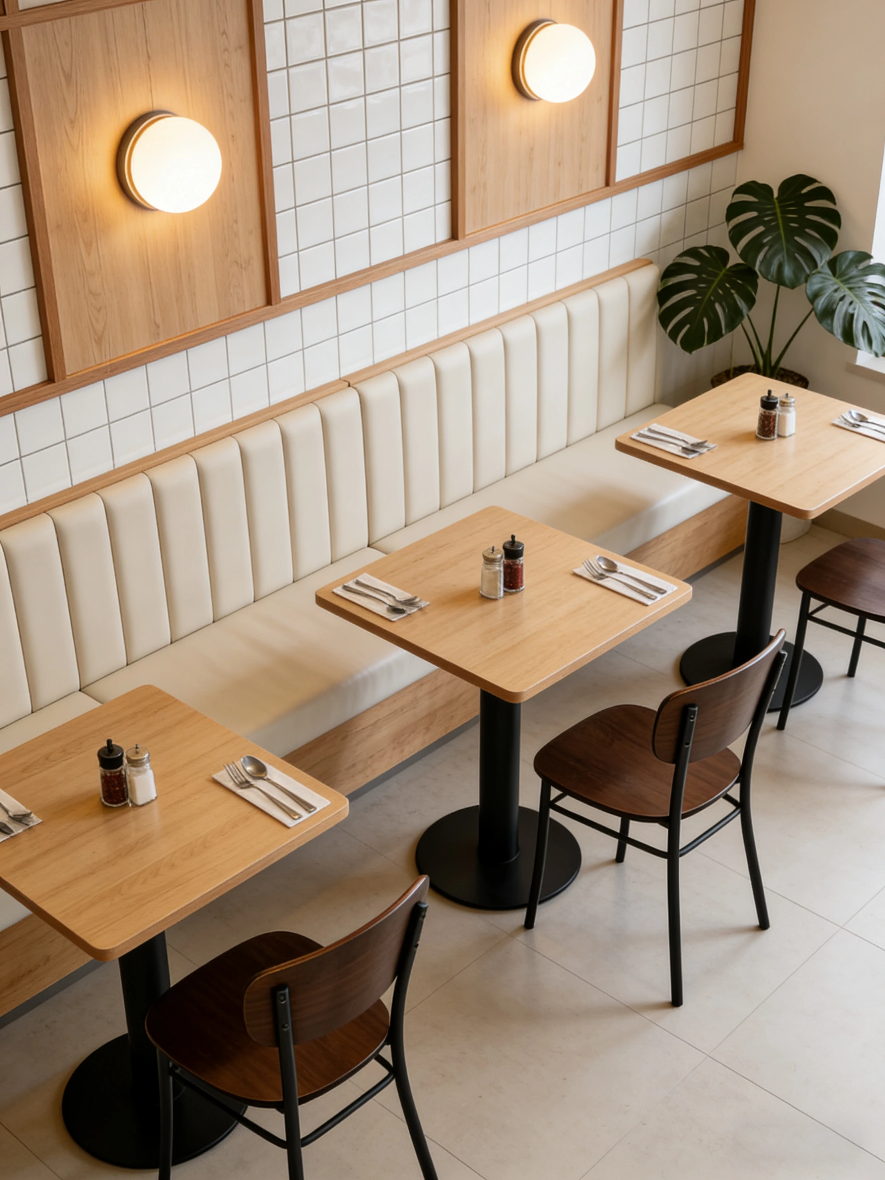 Wood-Look Metal Wood-Grain Metal Commercial Restaurant Chair application scene