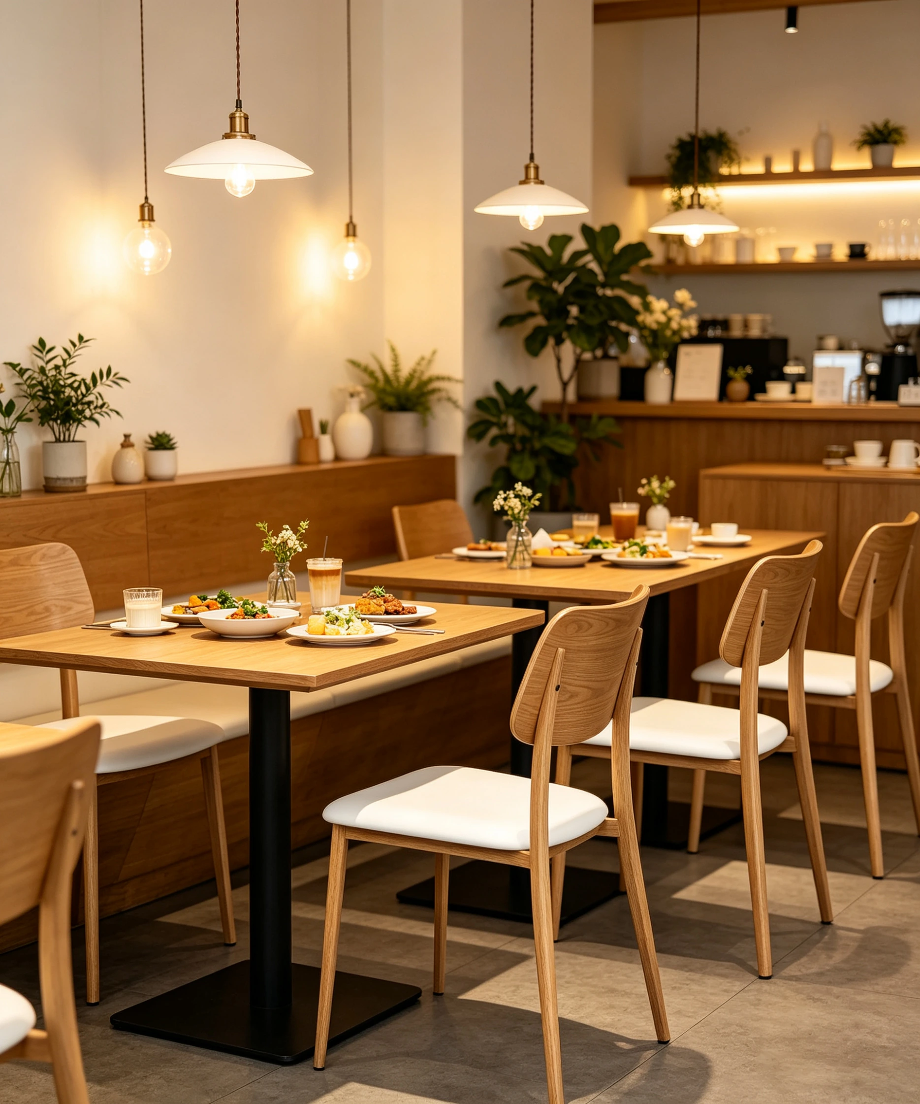 Easy-Clean PU Easy-Clean Commercial Restaurant Chair for Cafes application scene