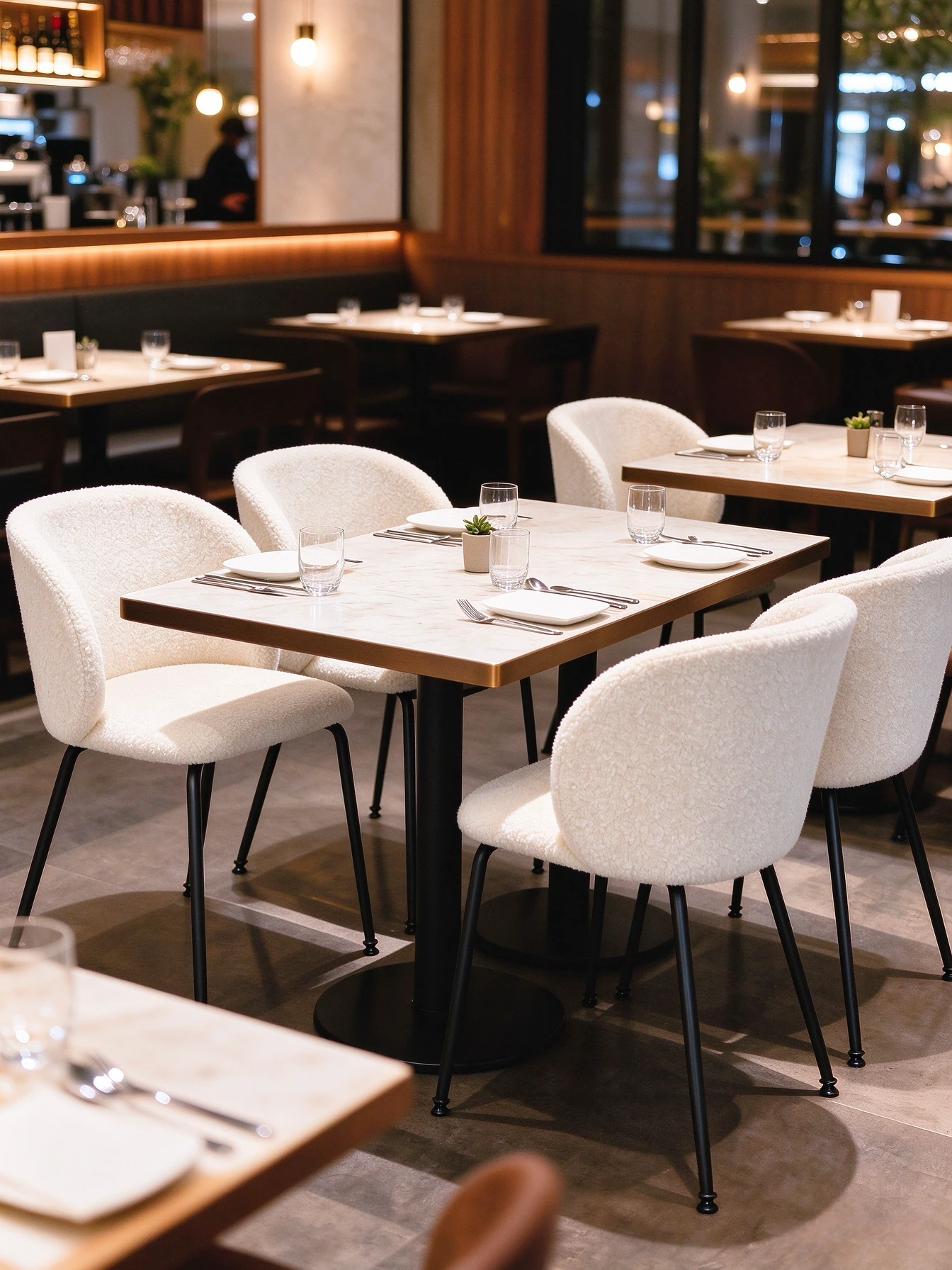 Velvet Upholstered Upholstered Commercial Restaurant Chair application scene