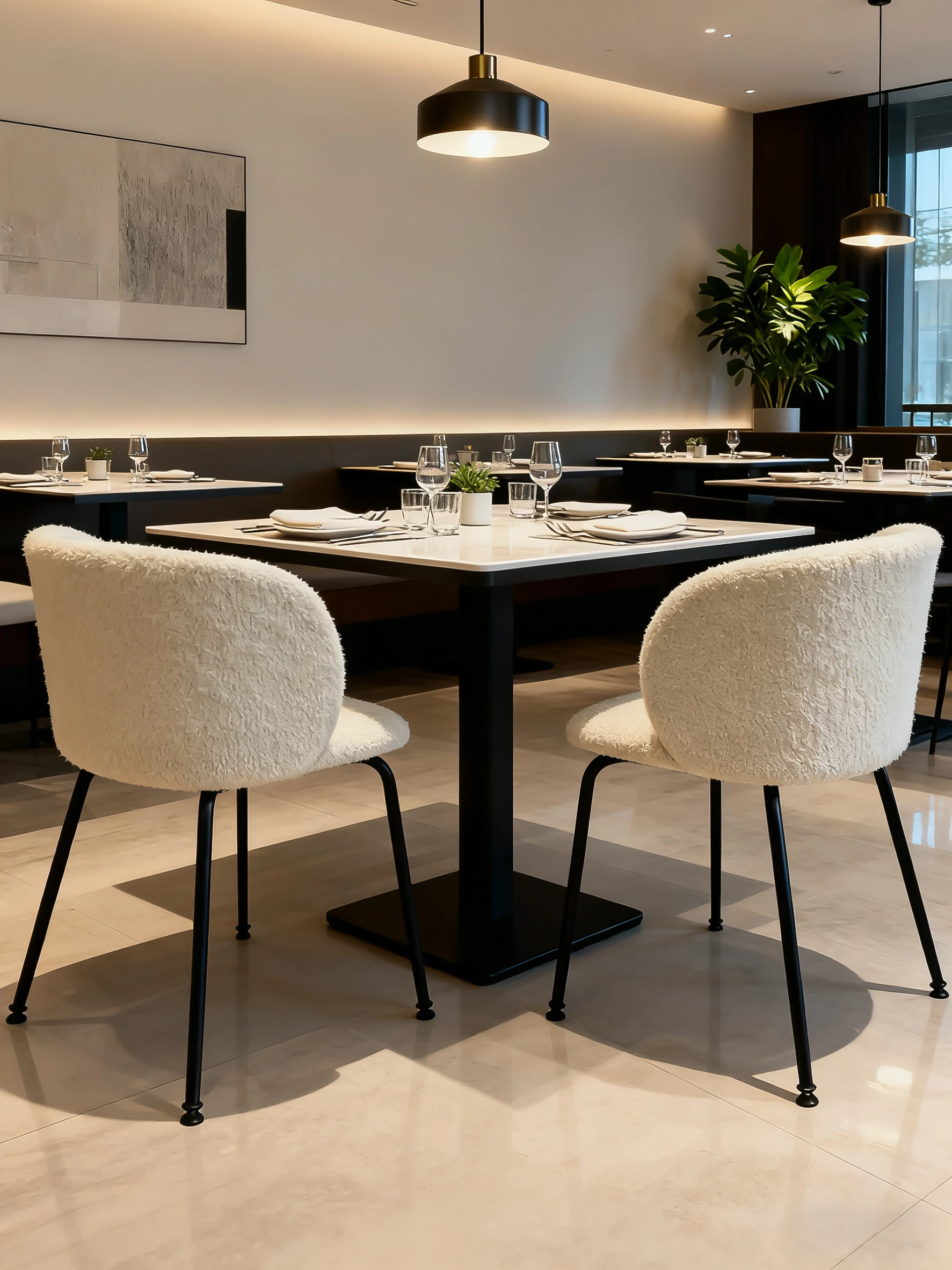 Velvet Upholstered Upholstered Commercial Restaurant Chair application scene