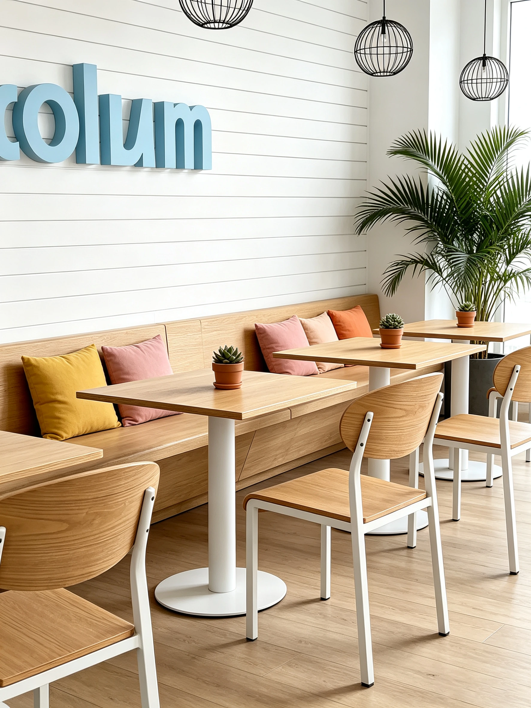 Stackable Wood-Look Metal Commercial Restaurant Chair for Hospitality Projects application scene
