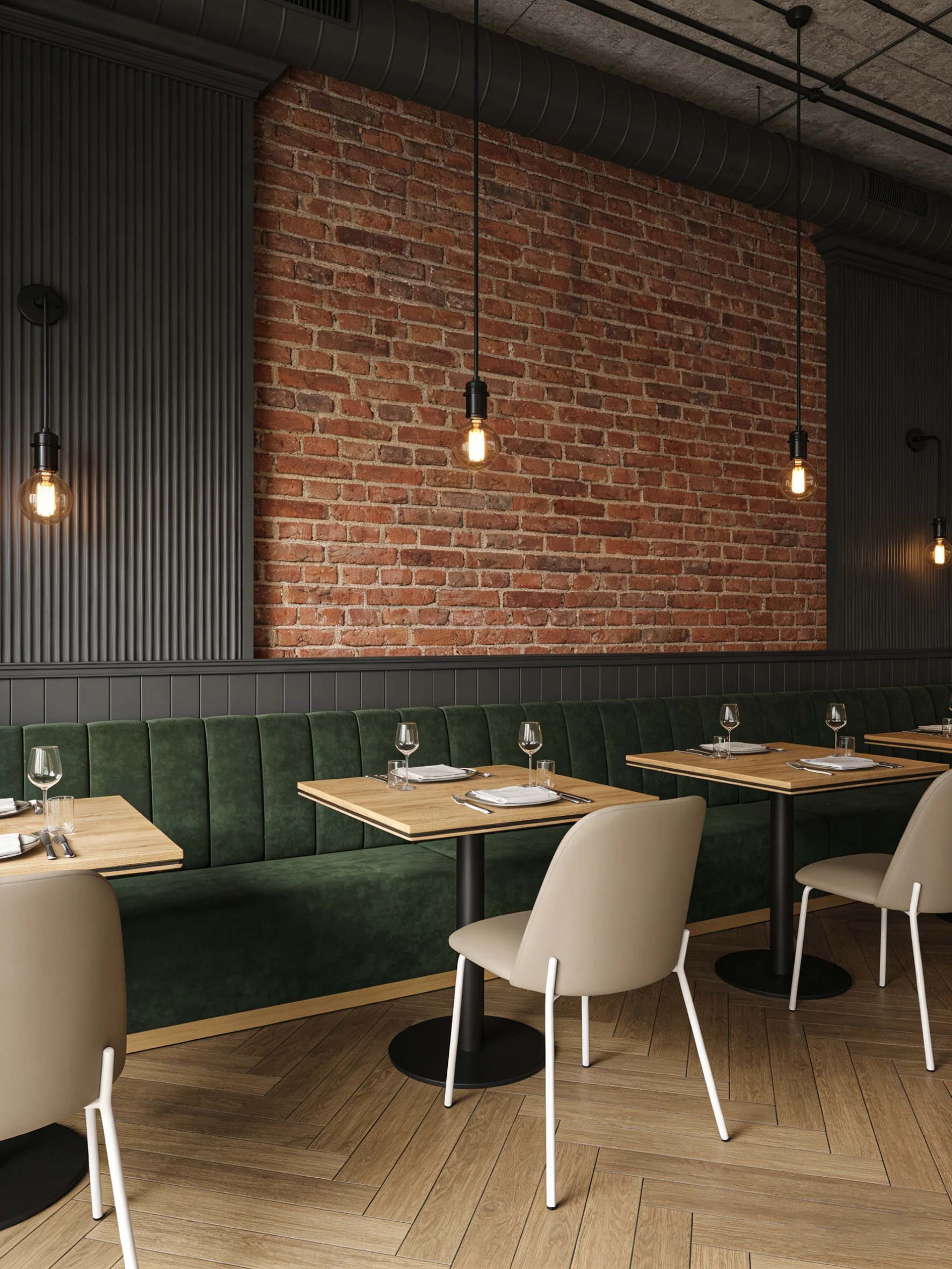 Upholstered Commercial Restaurant Chair for Restaurants application scene
