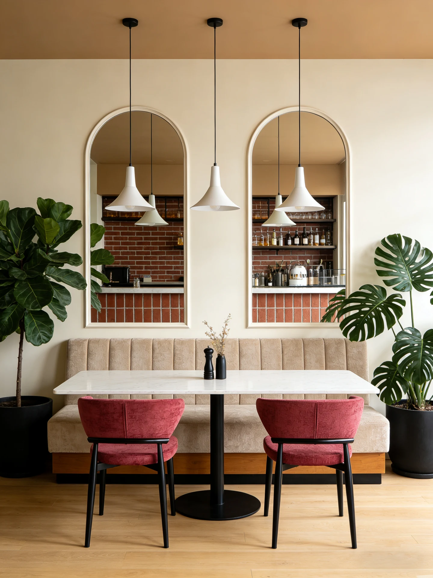 Curved-Back Commercial Restaurant Chair application scene