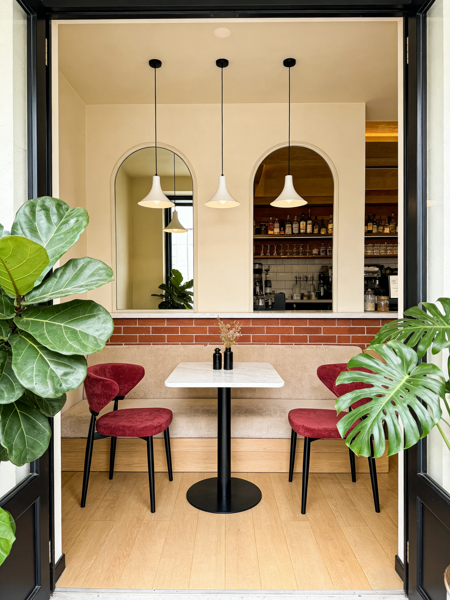 Curved-Back Commercial Restaurant Chair application scene