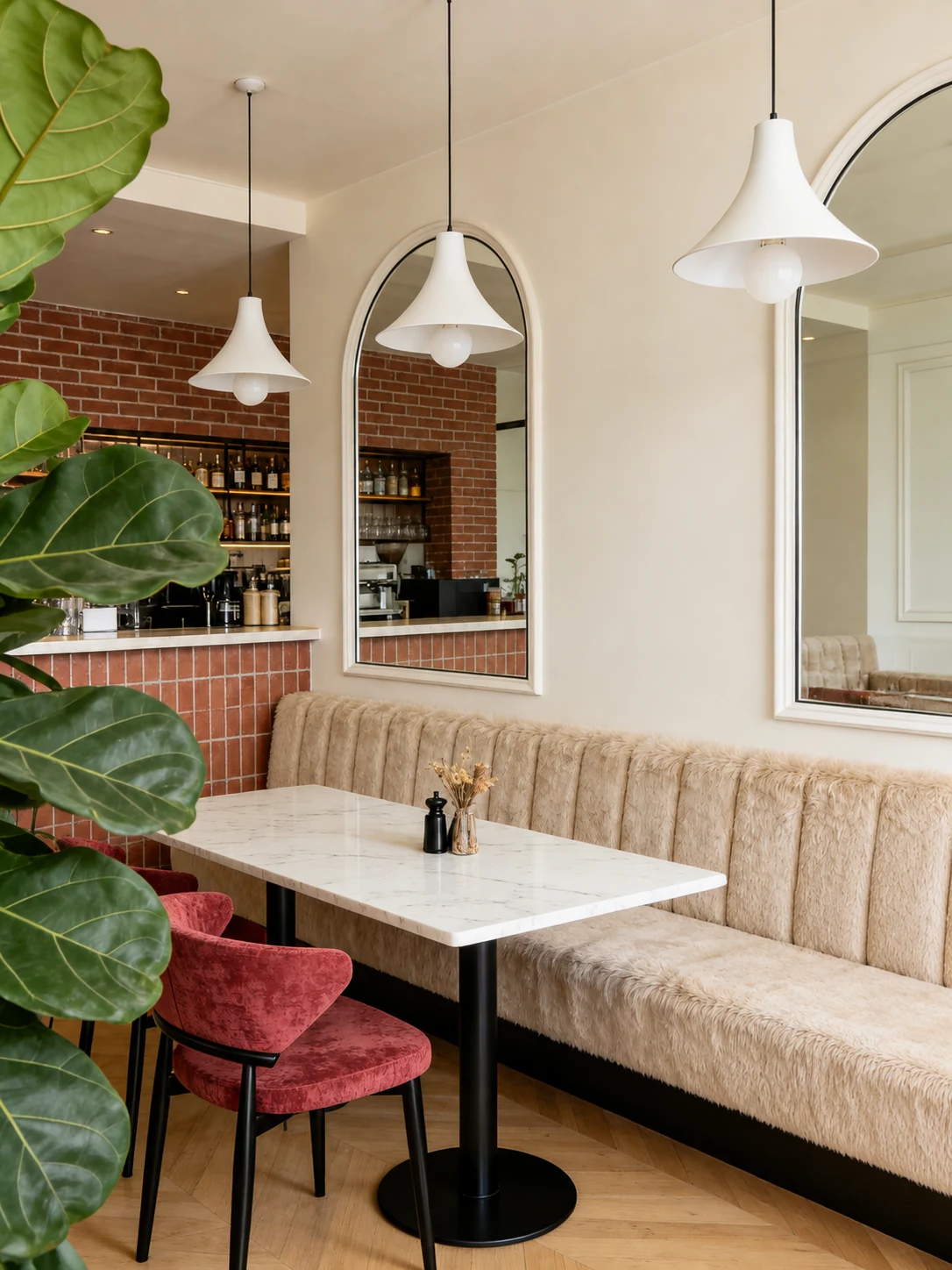 Curved-Back Commercial Restaurant Chair application scene