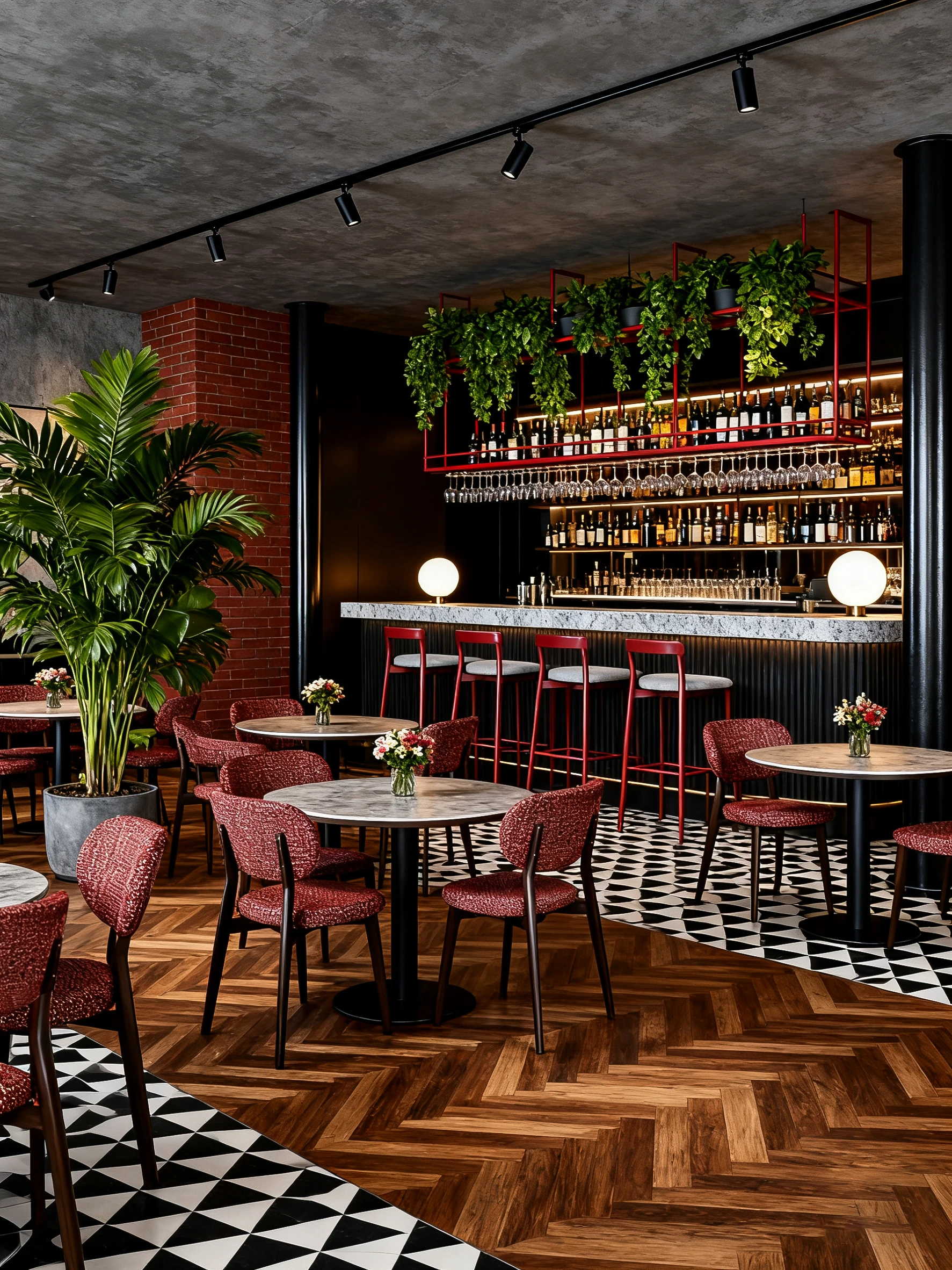 Upholstered Commercial Barstool application scene