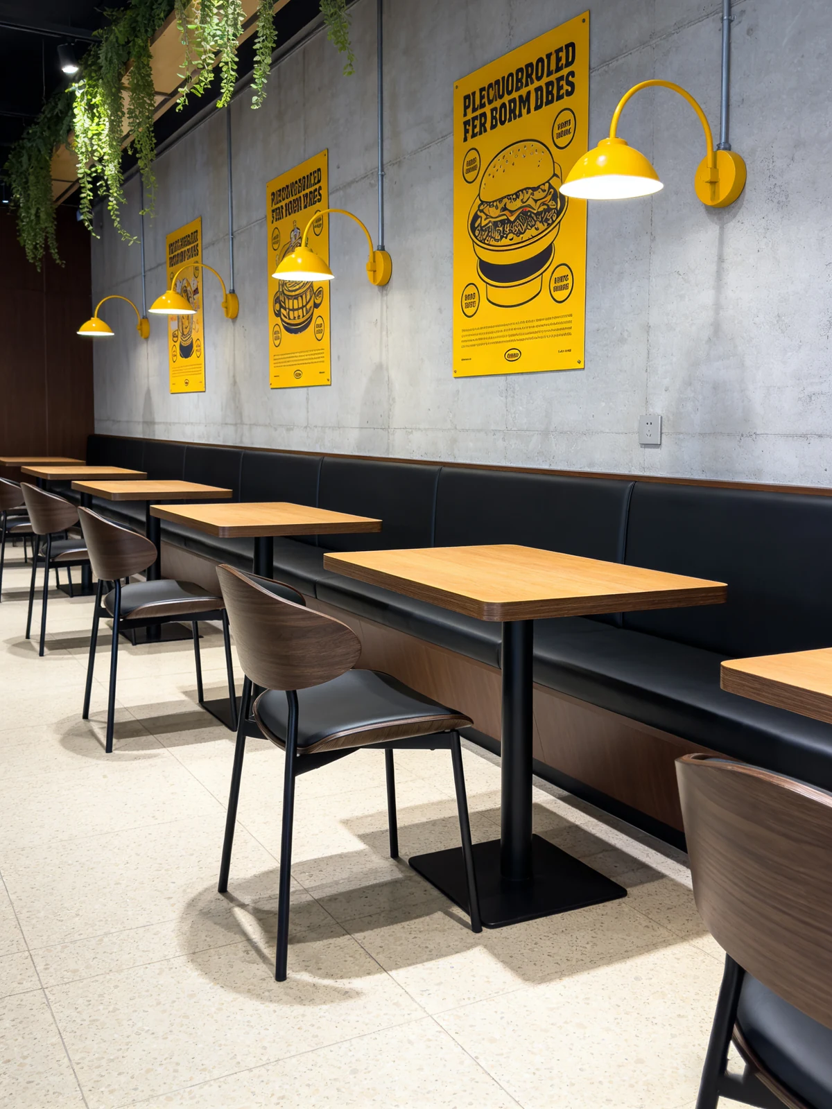 Upholstered Wood-Look Metal Commercial Restaurant Chair for Cafes application scene