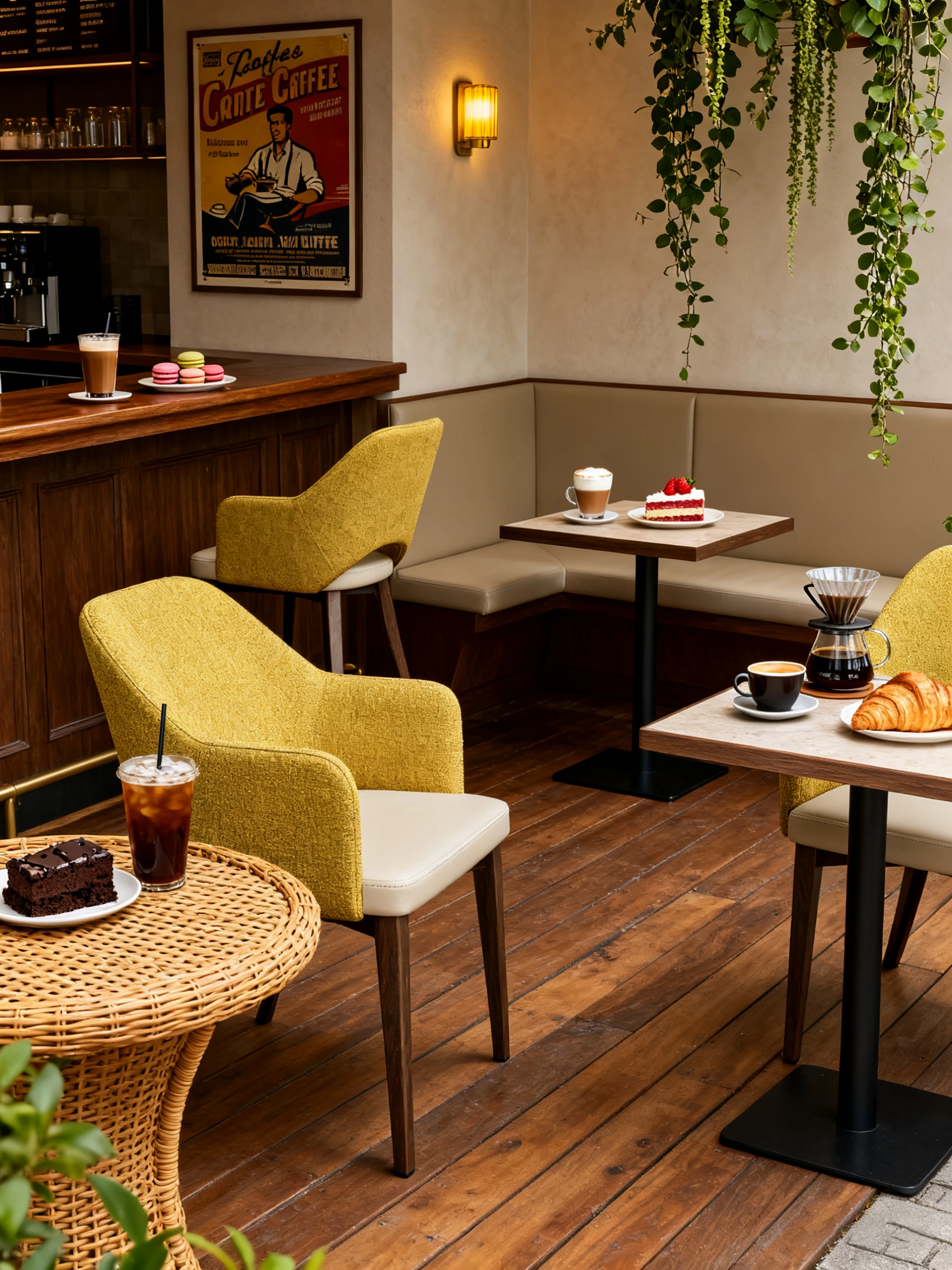 Curved Upholstered Cafe Chair application scene