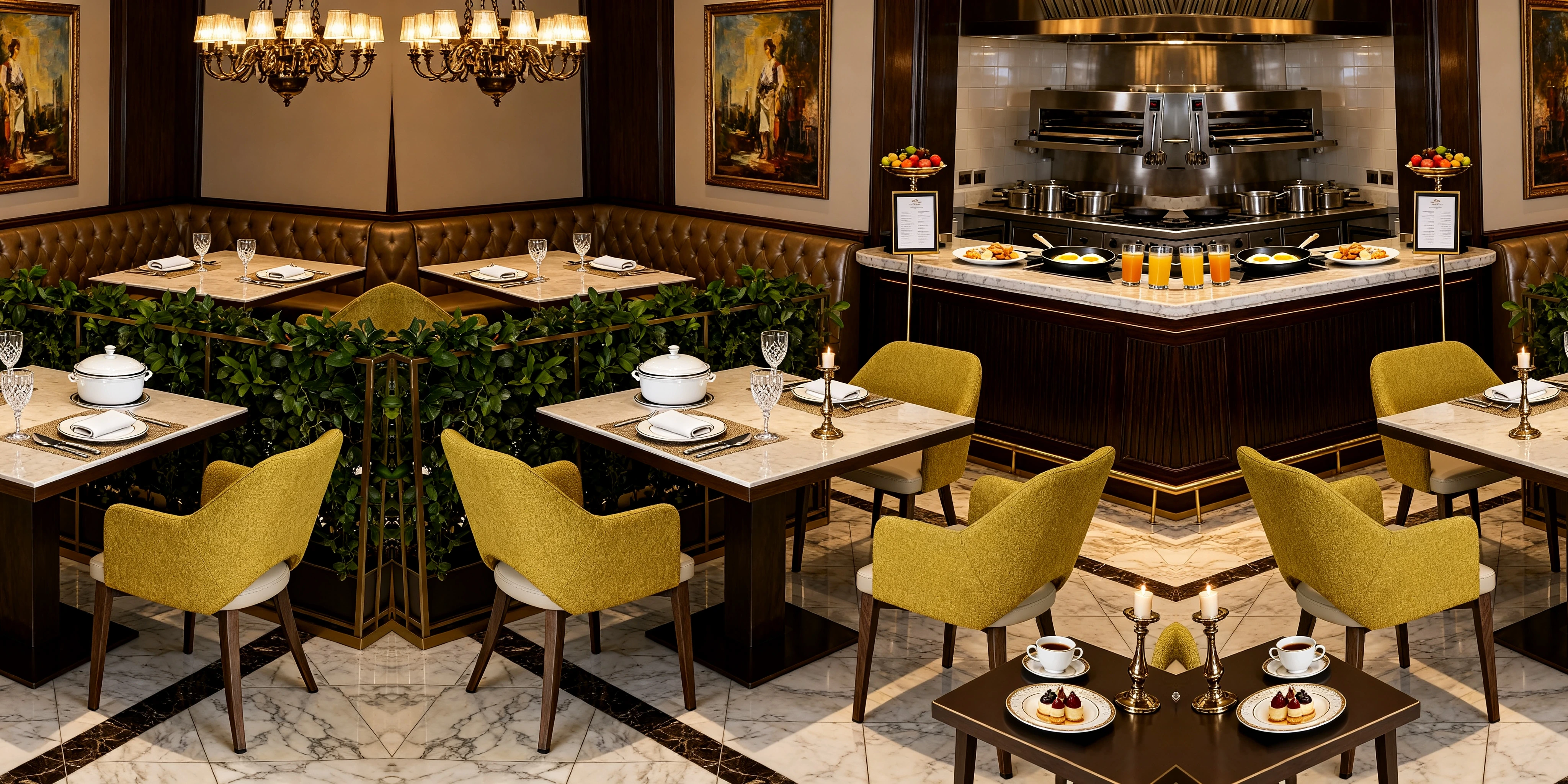 Curved Upholstered Cafe Chair application scene