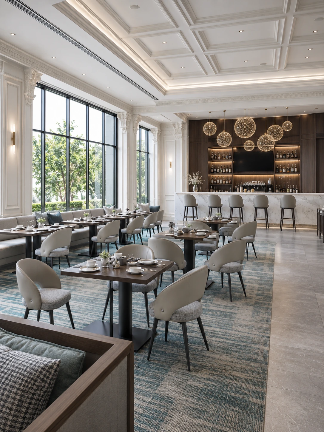 Open-Back Easy-Clean PU Commercial Restaurant Chair application scene