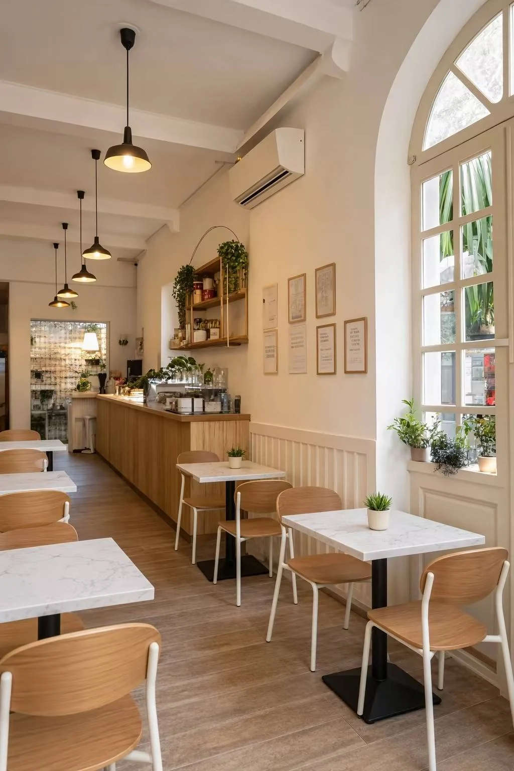 White Tabletop Square Restaurant Table application scene