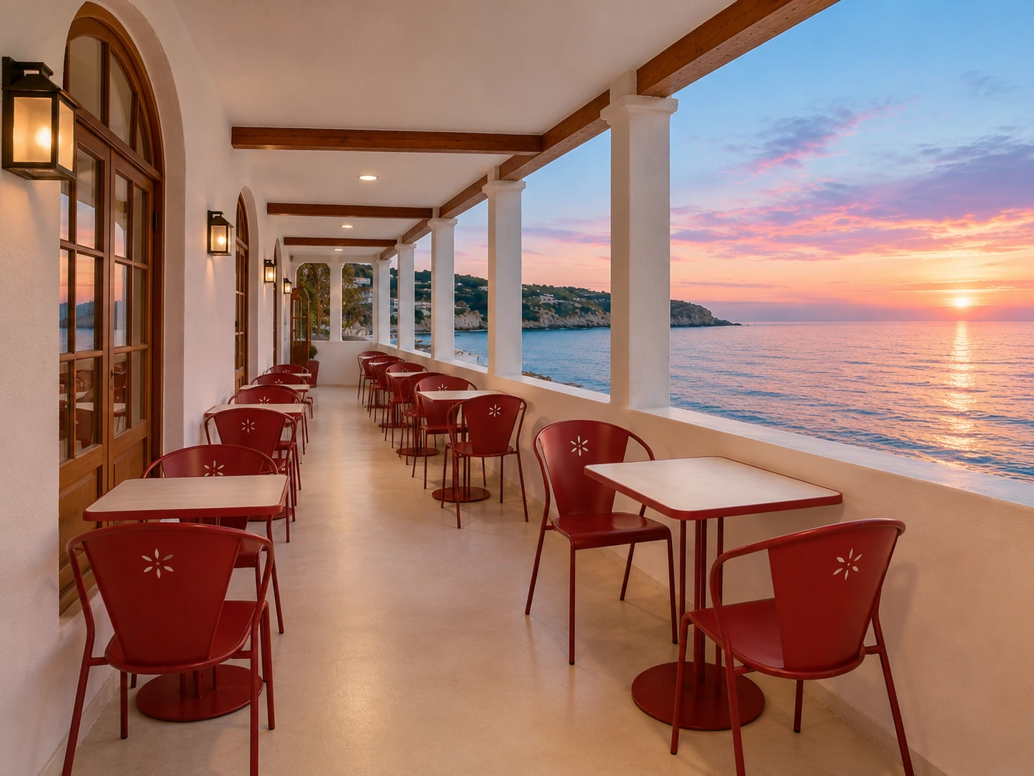 Double-Pedestal Commercial Restaurant Table application scene